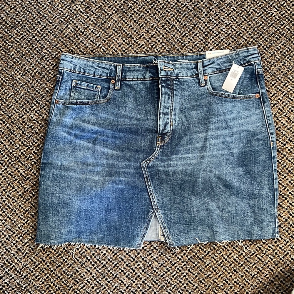 High Waisted Denim Skirt